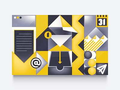 Abstract Email App illustration abstract app email geometric grid illustration inbox