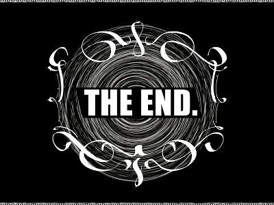 Noir Ending Title black and white border end of story ending frame movie noir thats all folks! the end title