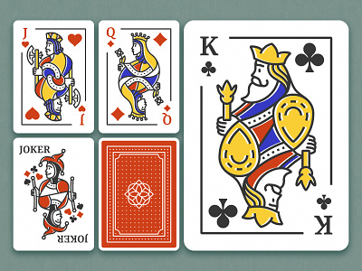 Playing cards 2d casino flat illustration playing cards poker vector