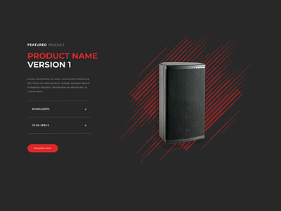 Website featured product 1 audio product sound sound system web web design website