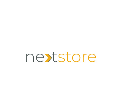 Nextstore Logo branding design flat icon illustrator logo minimal typography web