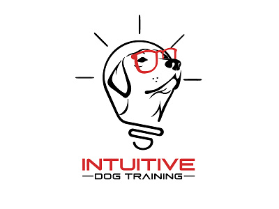intuitive logo1 branding dog illustration dog logo illustration intuition intuition logo logodesign vector