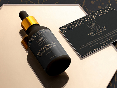 Labels design for face oil products