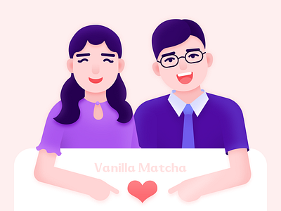 Couple couple family flat friend husband and wife illustration lover man person woman