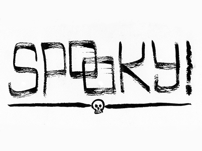 Spooky brush pen halloween inktober lettering typography