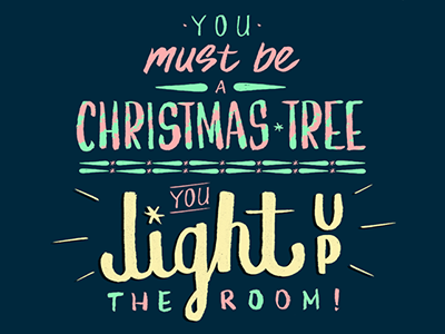Christmas Tree christmas holiday lettering quote typography