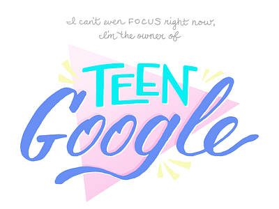 Teen Google 80s comedy google hand lettering lettering mbmbam podcast teens typography