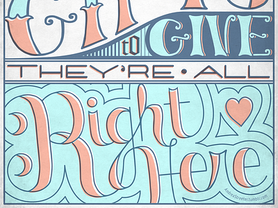 Holiday hand lettering - Sufjan lettering quote typography