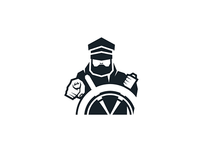 Land Ahoy ! captain character finance logo