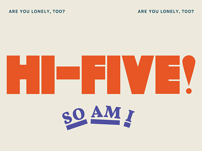 Hi Five custom type graphic design lyrics typography typography art vector