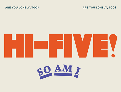 Hi Five custom type graphic design lyrics typography typography art vector