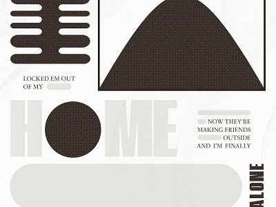 Prom Song digital illustration graphic lyrics monochrome typography vector
