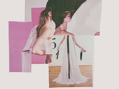 dance this mess around collage hand magazine pink scissors