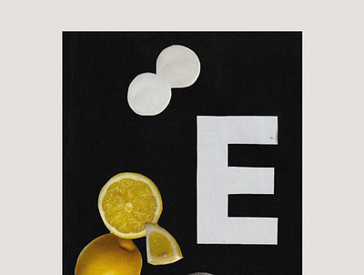 fizzy collage lemon magazine scissors typographic collage