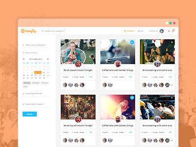 Hangify - Discovery Web page