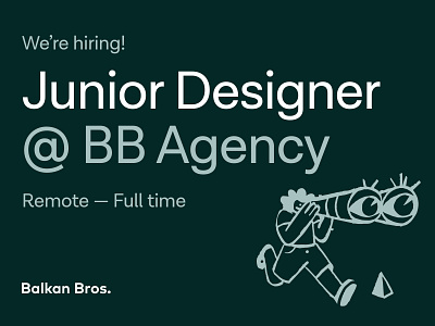 Join BB Agency - Junior Designer agency branding designer full time graphic design hiring job junior designer open position product design remote ui user experience ux web design