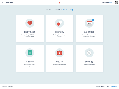 Quantified Dashboard (WIP) app clean dashboard flat medical ui user interface ux web application web design