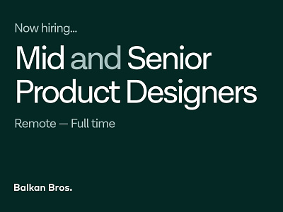 BB Agency is Hiring Product Designers!