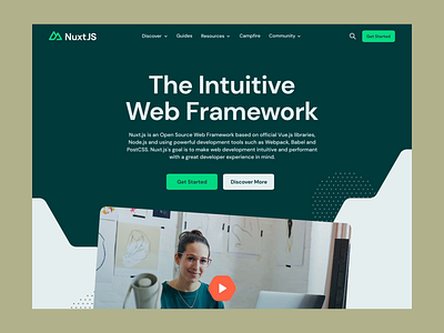 NuxtJS - Homepage Animation animation bbagency brand branding colors homepage interaction logo product design typography ui user experience user interface ux ux design video visual identity website design