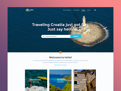 Travel Website Wip booking clean flat holiday homepage landing page travel ui ux vacation web design website