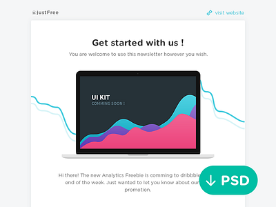 Newsletter Freebie PSD clean design download email flat free freebie newsletter psd simple ui ux