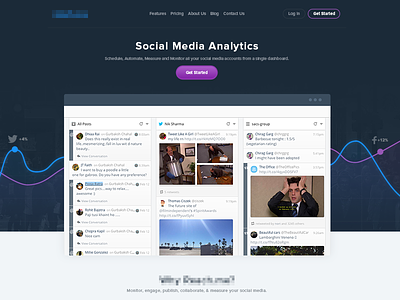 Social Media Analytics Landing Page