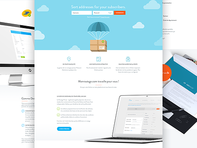 AboWeb - Landing Page for "Monroutage" balkan brothers business clean flat homepage illustration landing page ui user experience ux web design website