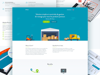 AboWeb - Gestri Landing Page app b2b business dashboard flat homepage landing page ui ux web design website