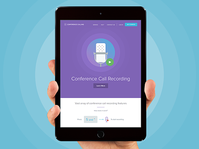 Conference Calling - Recording balkan brothers clean flat mobile mobile ui responsive tablet ui ux web design website