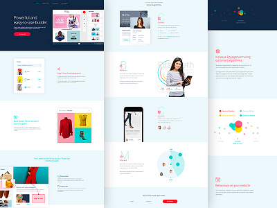 Other Inner Pages - Reelevant clean design flat homepage lander landing minimal ui ux web website