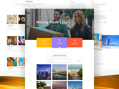 Clearmove - Homepage clean design home moving page responsive travel ui ux web website