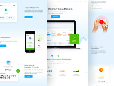 InvoiceSherpa - Homepage Redesign balkanbrothers clean design homepage invoice user experience ux web design website