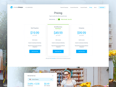 Invoice Sherpa - Pricing app design features invoicing page pricing user experience ux web website
