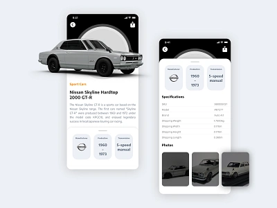 Japanese Domestic Market Die-cast App android app cars diecast ios app japanese jdm miniature nissan product detail shopping cart uiux uxd uxdesigner