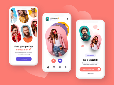 Loved 💕 - Dating App Concept UI app ui concept mobile app user experience user interface
