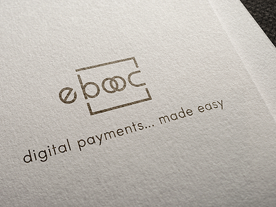 ebooc logo clean concept logo simple sophisticate