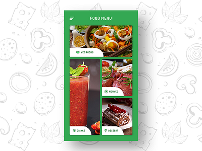 Food Menu app concept food ios user interface