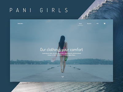 Pani Girls Website Page concept home page summer clothing website