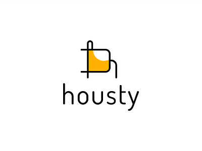 Housty Logo clean concept furniture logo thin