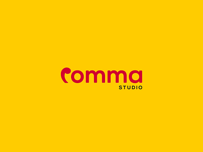 Comma | Typography 01 color creative design logo red shot simple text type typography wordmark yellow