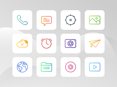 Minimal App Icon Bundle androind flat icon bundle icon design icon pack minimal ui ui pack