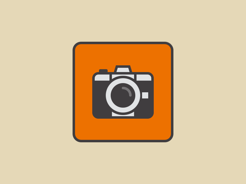 Animated Camera Icon {gif} 2d after effects animated gif animation camera gif icon iconography motion graphics vector