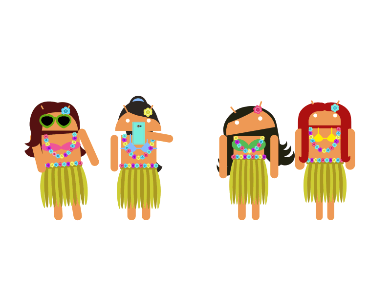 Hula Girls for Android {gif}