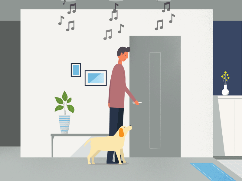 Dad & Dog {gif} 2d animated gif animation character gif motion graphics rigging toon boom walk cycle