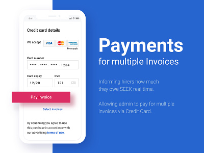 Payments for multiple invoices