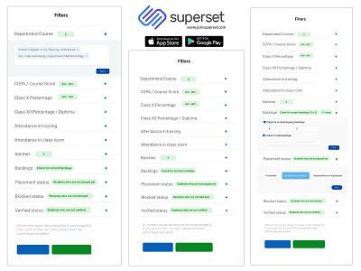 Filter UI angularjs college placement design desktop design filter filtering filters job app student filter ui ui design ux webapp