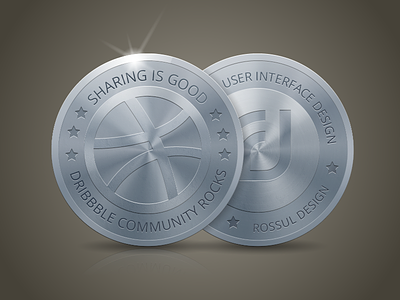 Dribbble Coin adobe fireworks icon vector