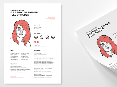 Personal Branding cv design illustration layout resume