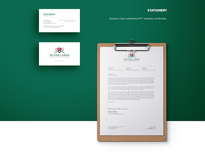Silver Lakes Update of Brand corporate identity design logo photoshop stationery design