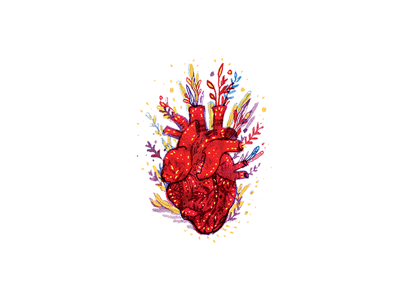 HeartBeat gif heartbeat illustration motion pump watercolour